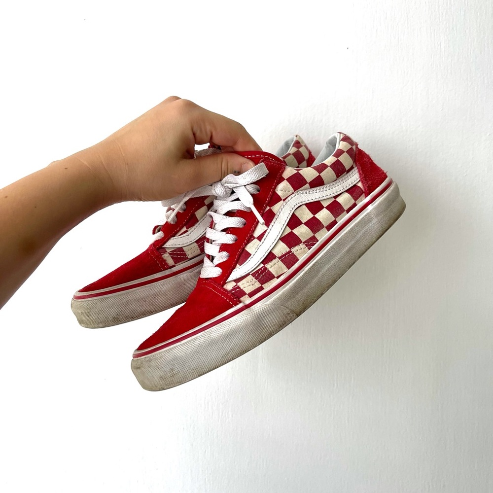 Red Checkered Vans